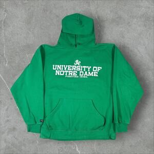 Vintage University Of Notre Dame Fighting Irish Size Large Hoodie Sweatshirt
